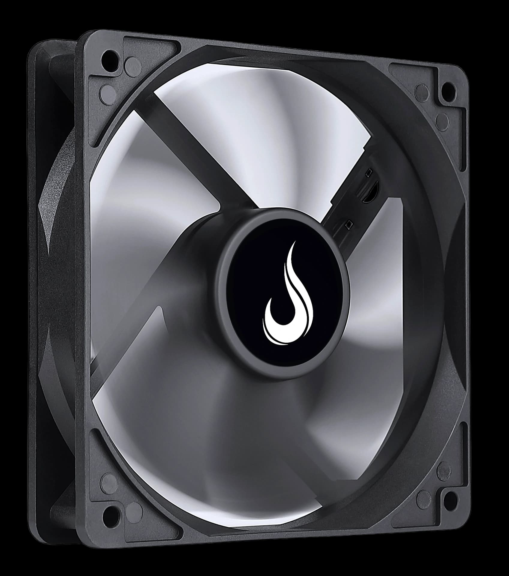 FAN BLACK 120MM SEM LED