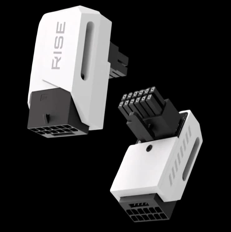 ADAPTADOR PCIE 5.0 12VHPWR 90 GRAUS REVERSE WHITE