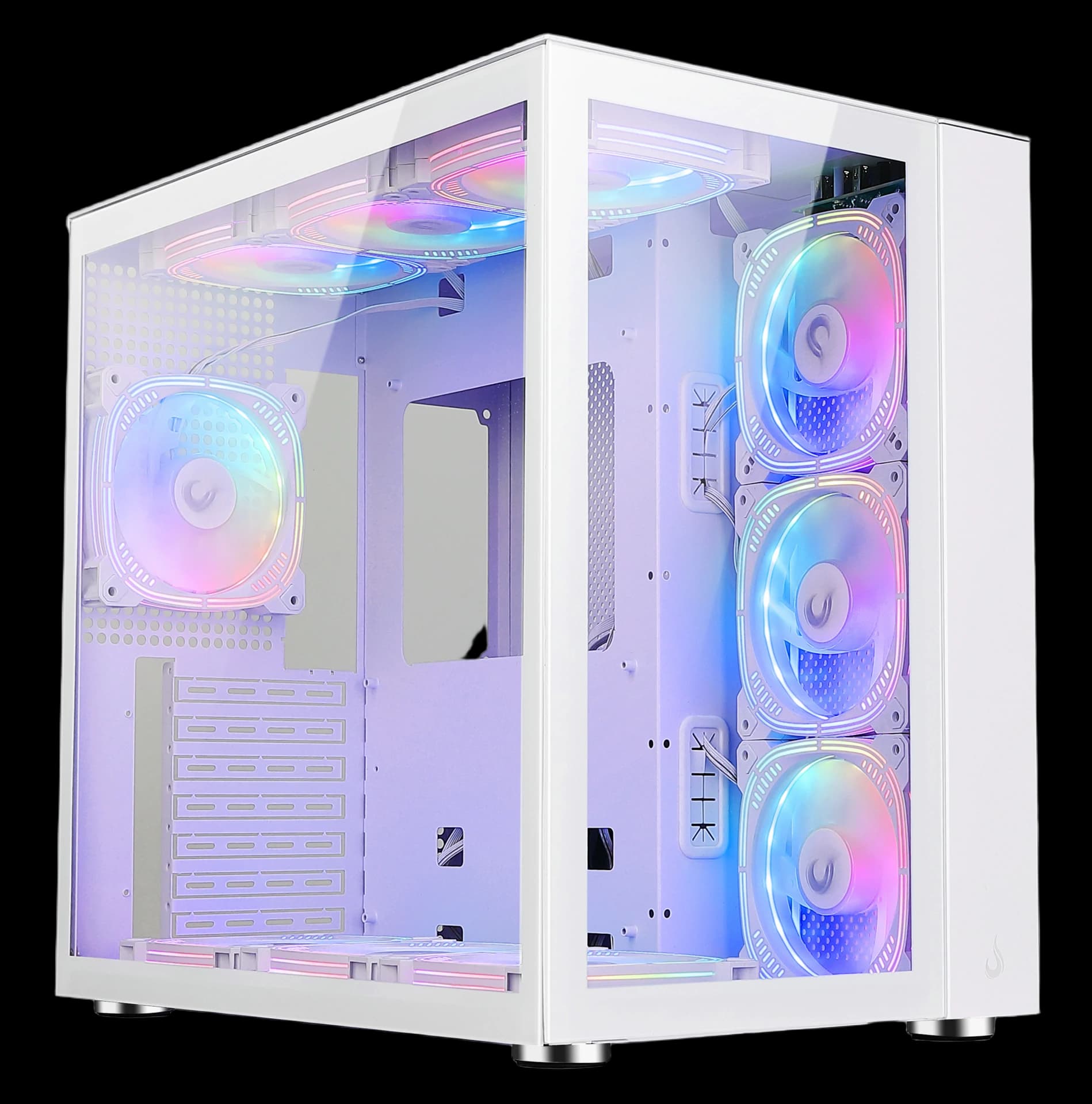 GABINETE GLASS STANDARD WHITE - 10 FANS ARGB