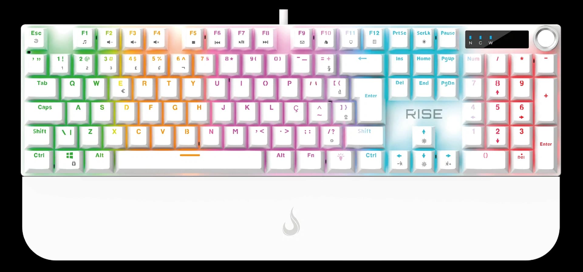 TECLADO MECÃNICO KYRON RGB BRANCO