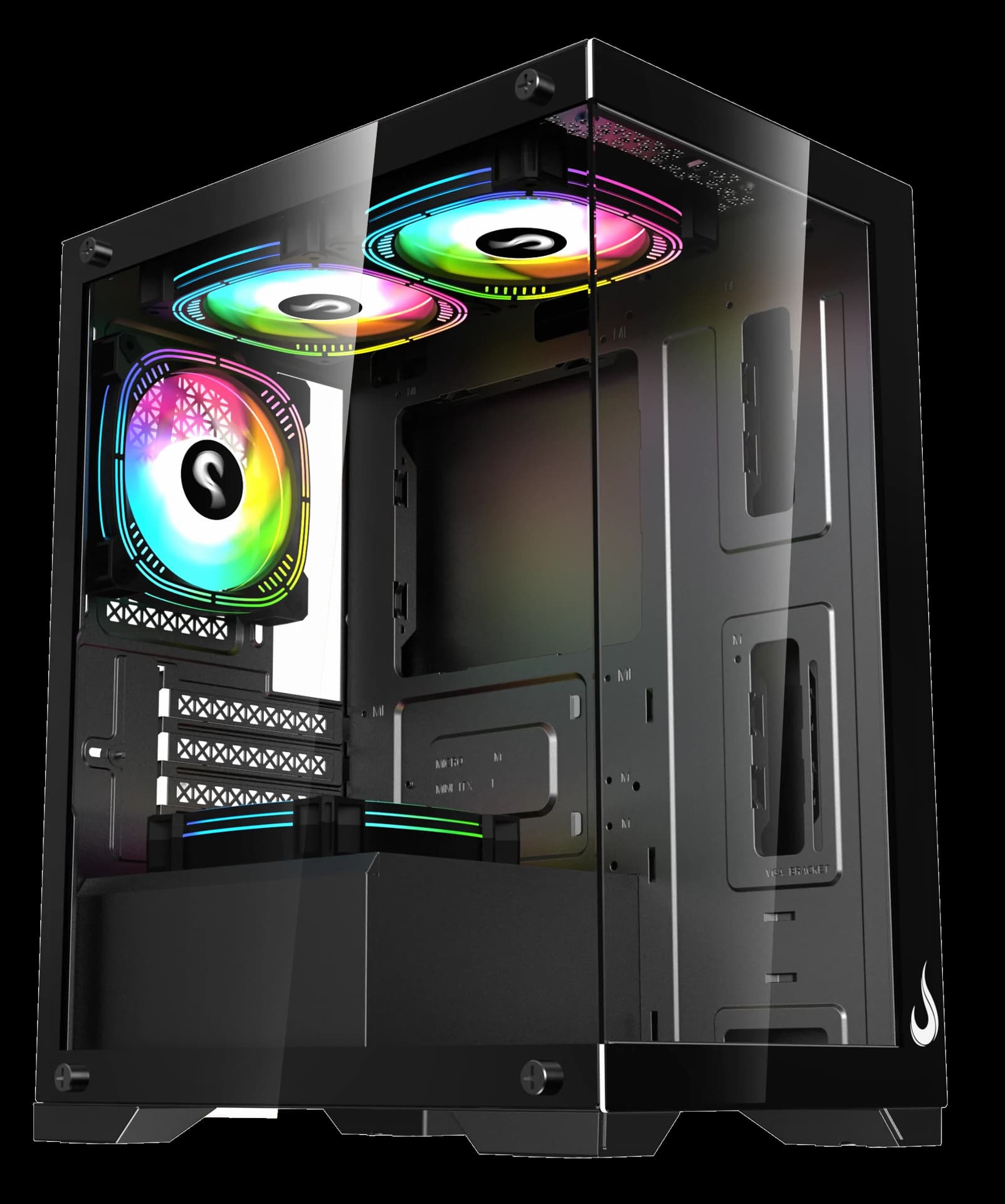 GABINETE CRYSTAL GLASS 01 BLACK