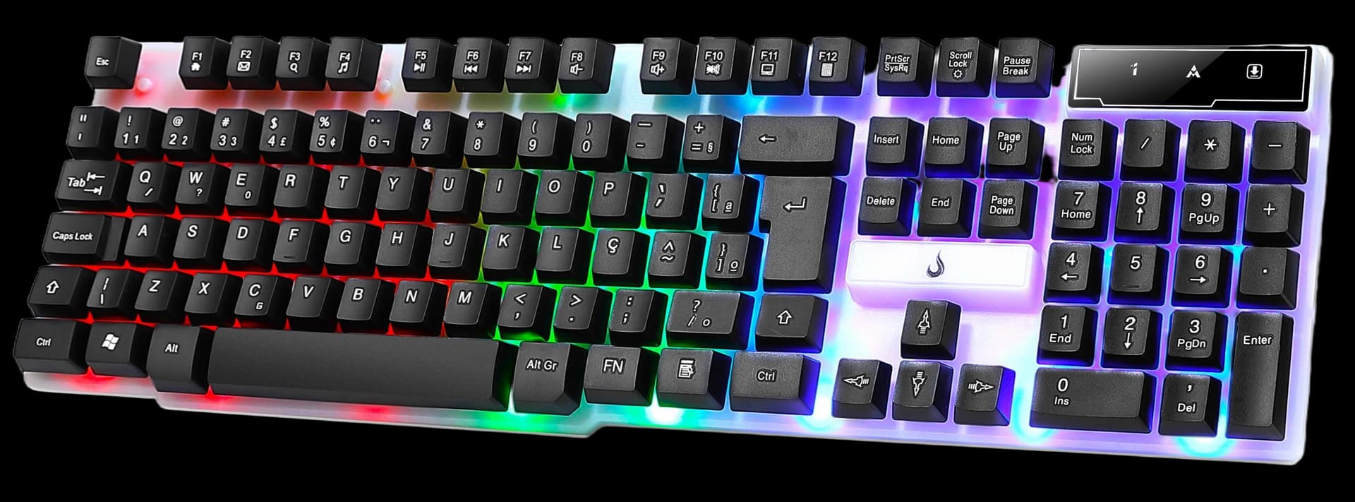 TECLADO G1 FULL RGB PRETO E BRANCO