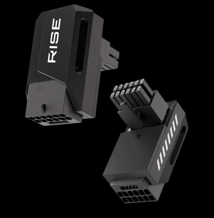 ADAPTADOR PCIE 5.0 12VHPWR 90 GRAUS REVERSE BLACK