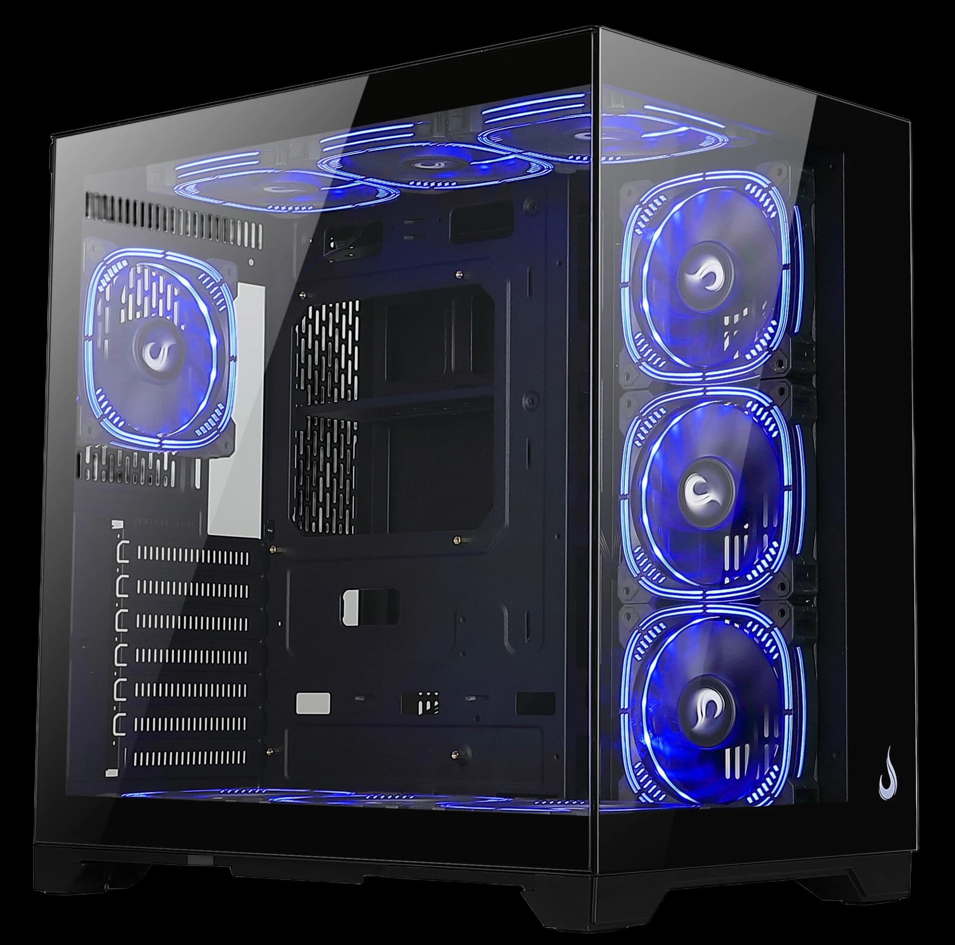 GABINETE GALAXY GLASS STANDARD V2 BLACK (SEM FANS)