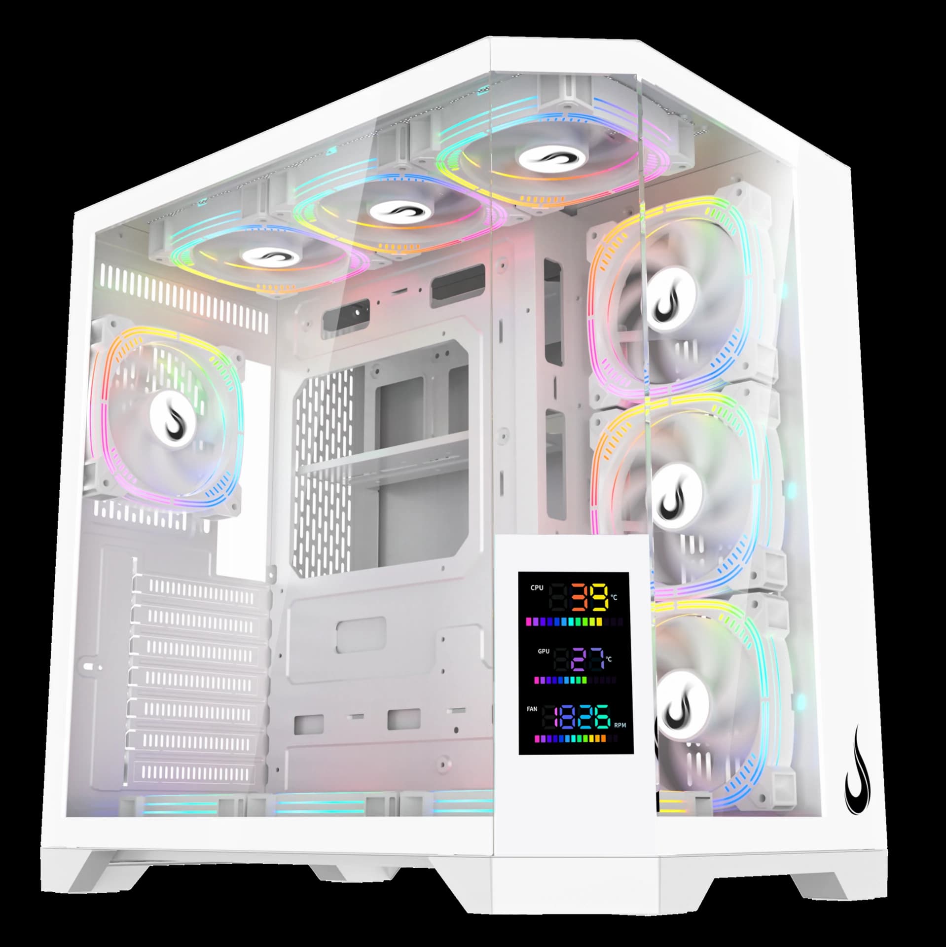 GABINETE ZEUS GLASS SCREEN 02 WHITE