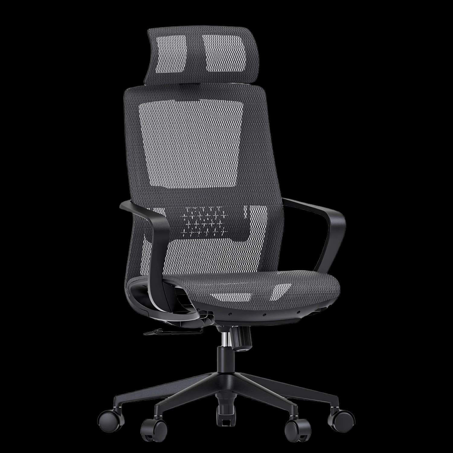 CADEIRA OFFICE 02 BLACK AND GRAY