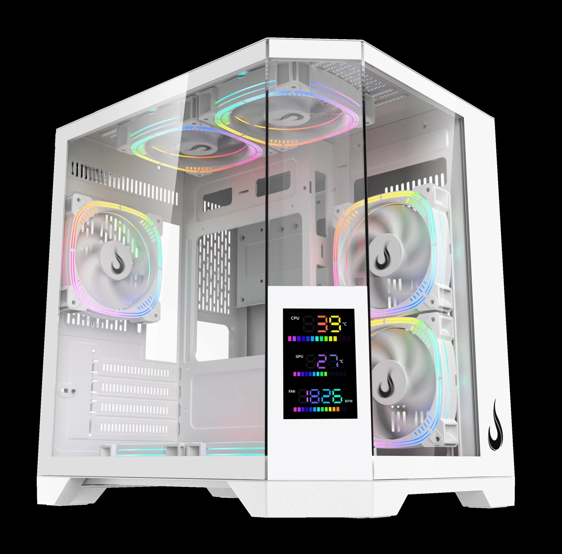 GABINETE ZEUS GLASS SCREEN 01 WHITE