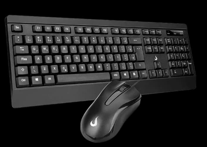 KIT TECLADO E MOUSE OFFICE OF 02 PRETO