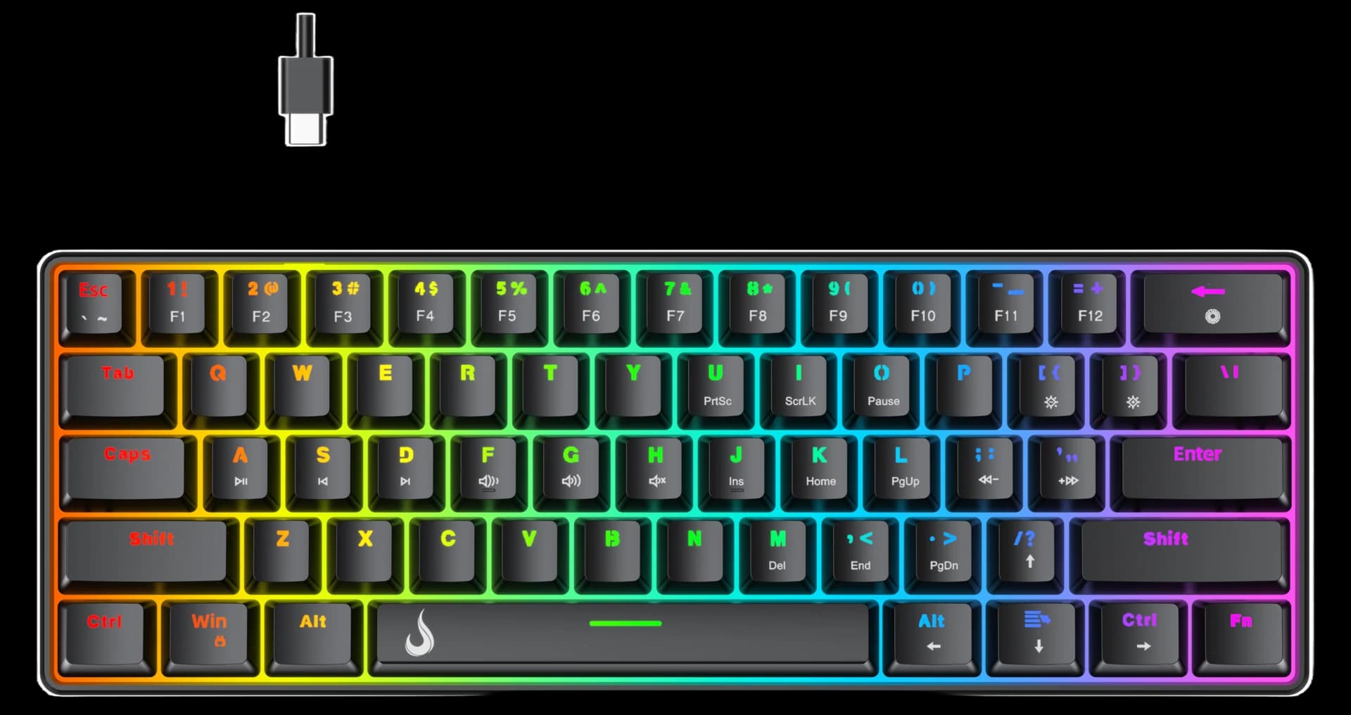 TECLADO MECÂNICO GM1 RGB SWITCH BLUE