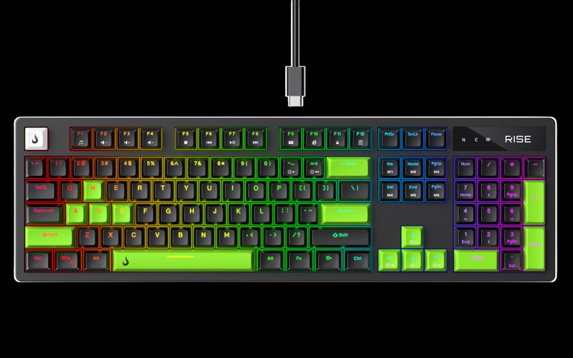 TECLADO MECÂNICO GM2 FULL RGB SWITCH RED