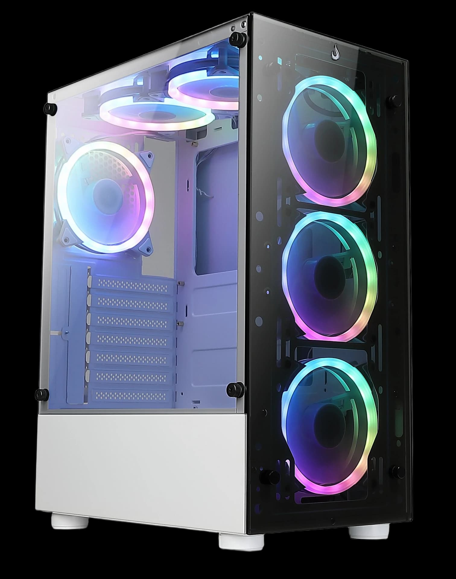 GABINETE GLASS 06X WHITE - 6 FANS ARGB