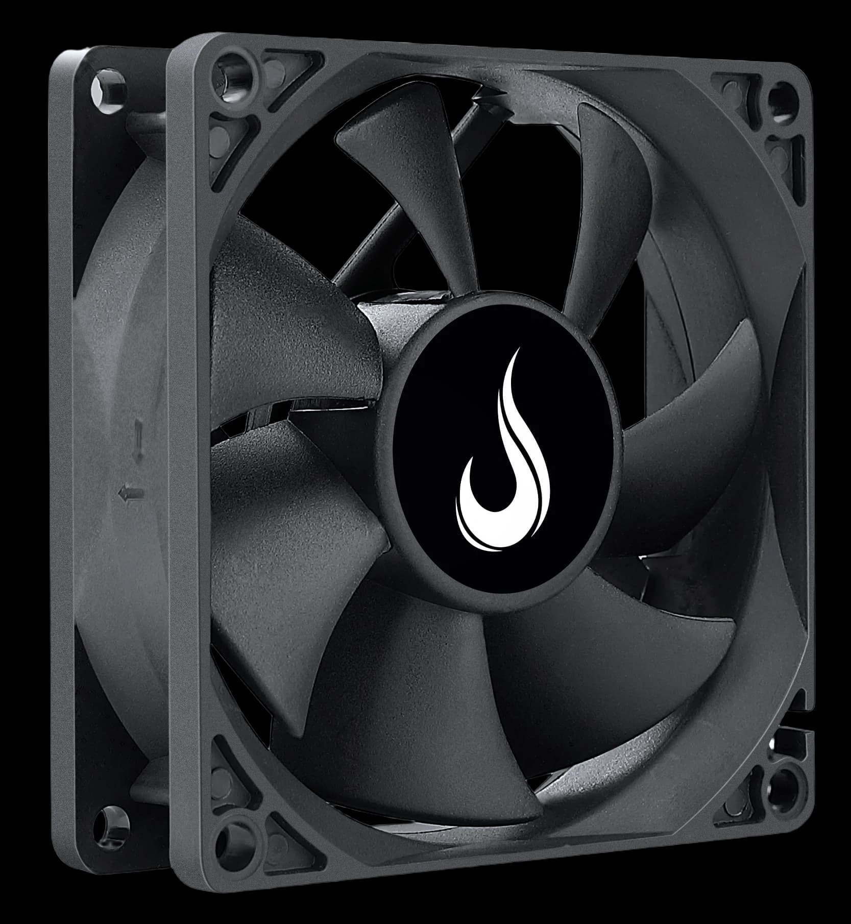 FAN BLACK 80MM SEM LED