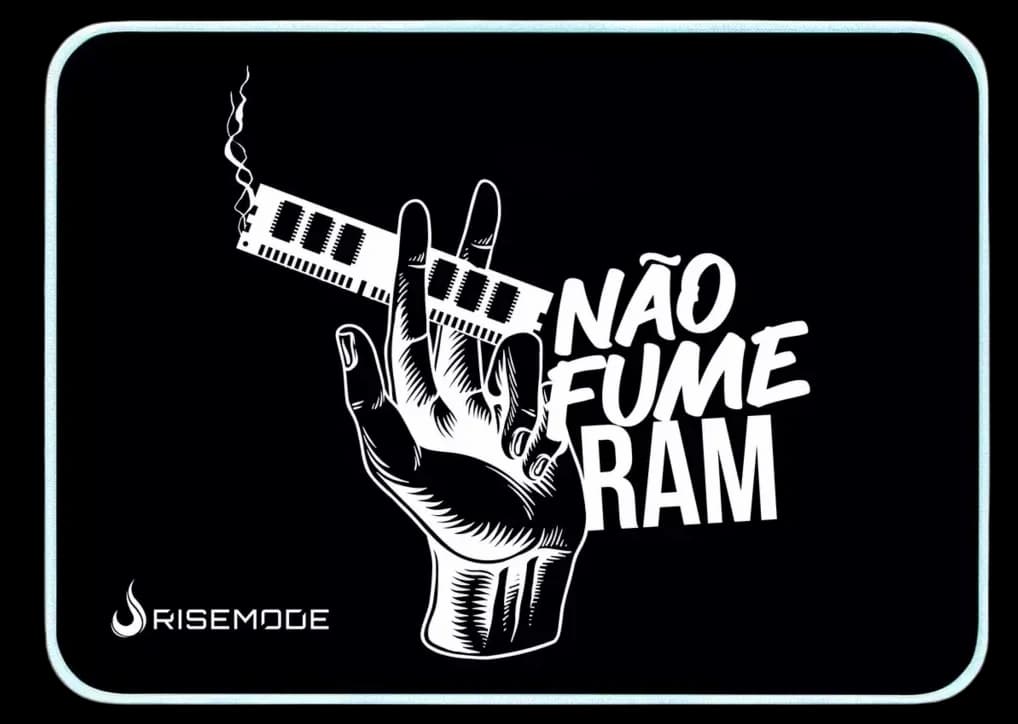MOUSEPAD RISE GAMING NÃO FUME RAM GRANDE