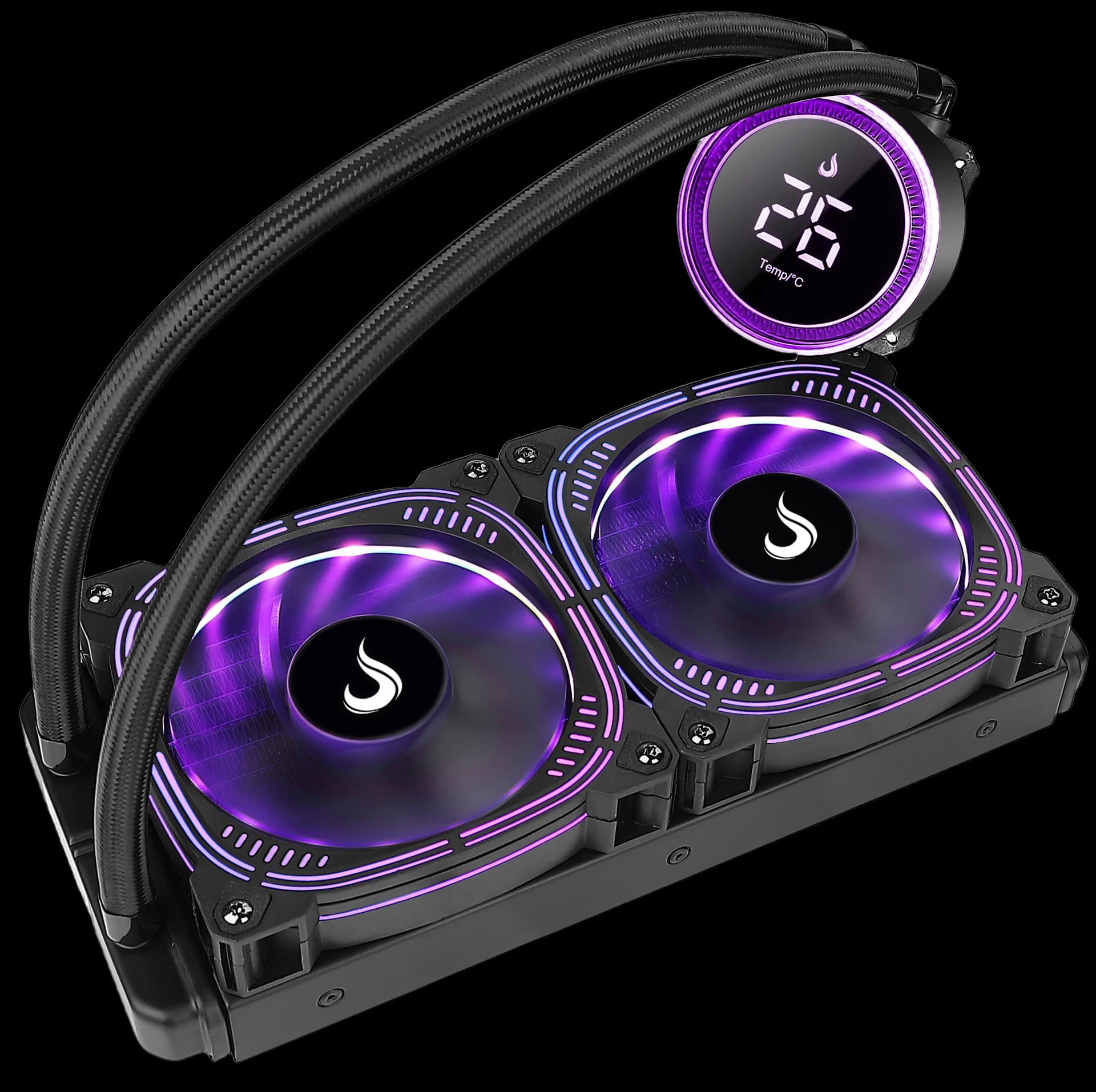 WATER COOLER AURA ICE BLACK 240MM ARGB
