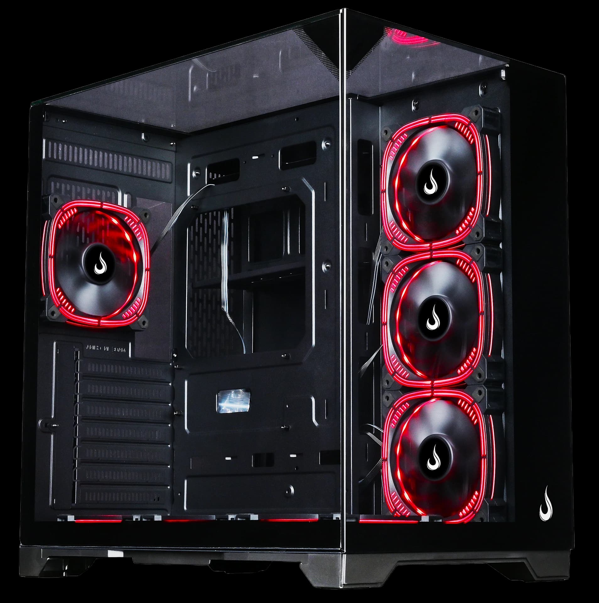 GABINETE GALAXY FULL GLASS BLACK