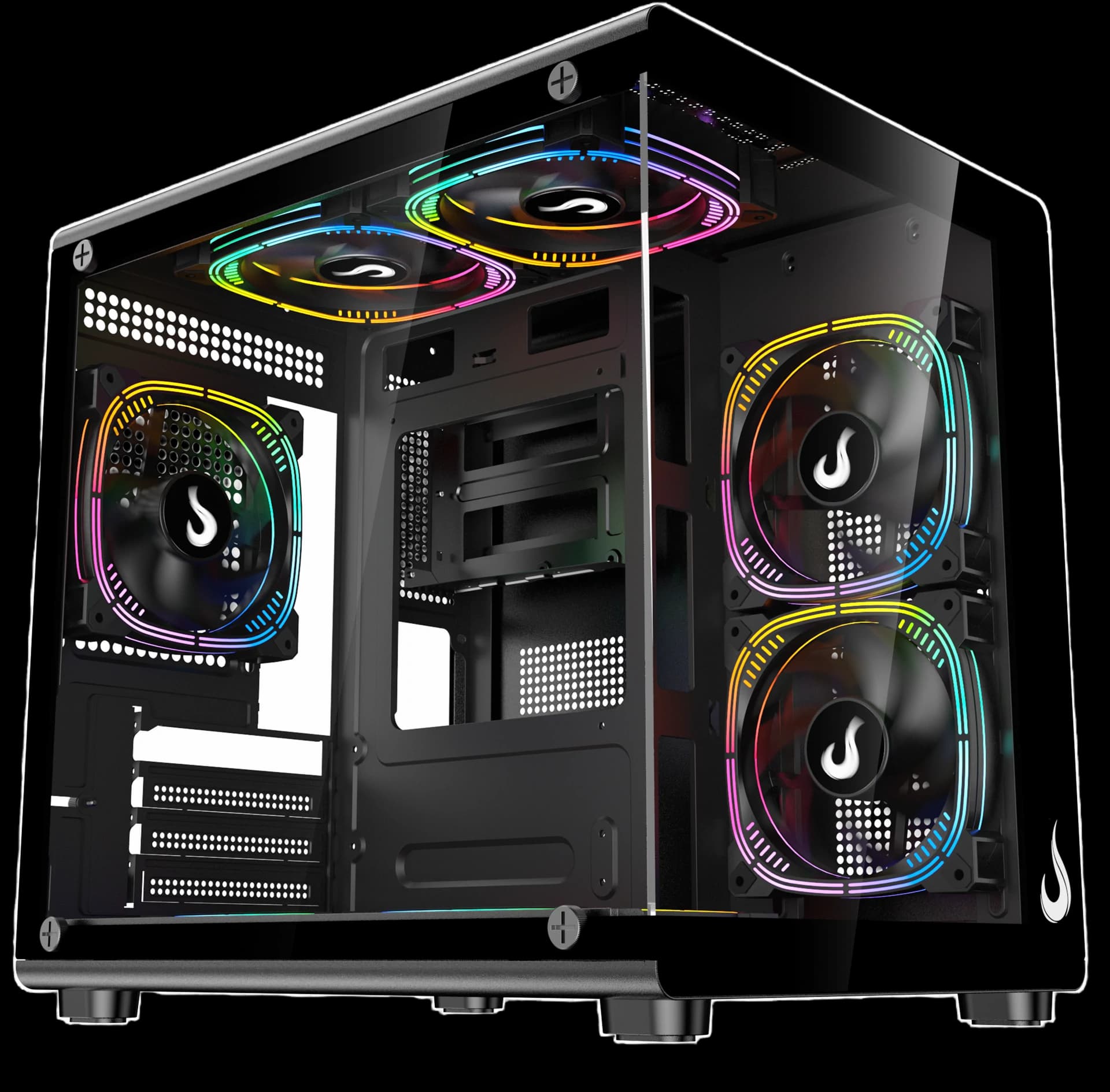 GABINETE GAMER GALAXY GLASS X MINI BLACK