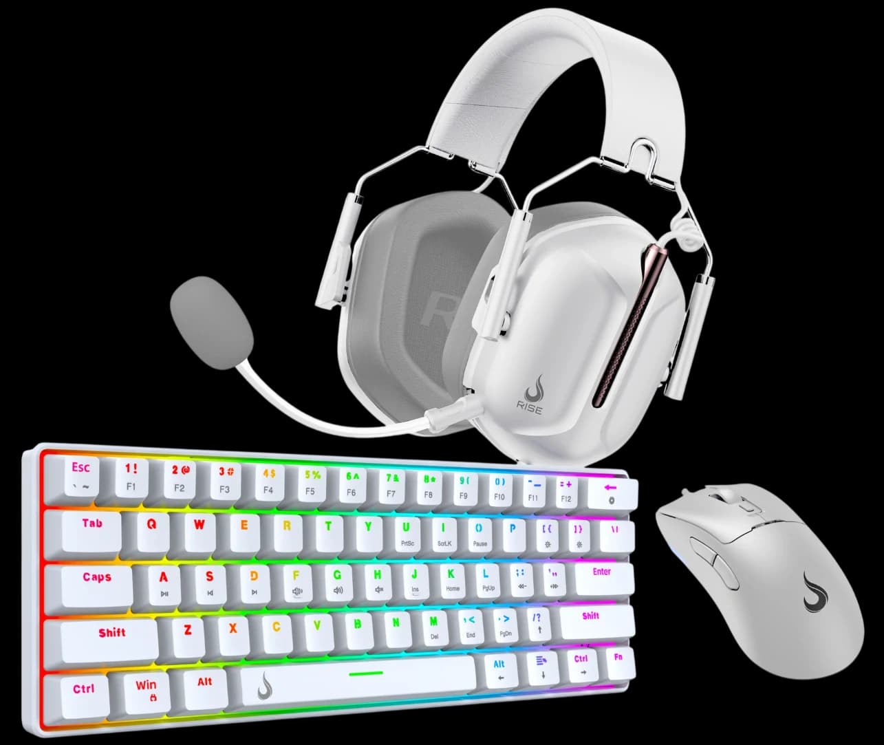 COMBO GAMER FULL SET 03 WHITE SWITCH RED
