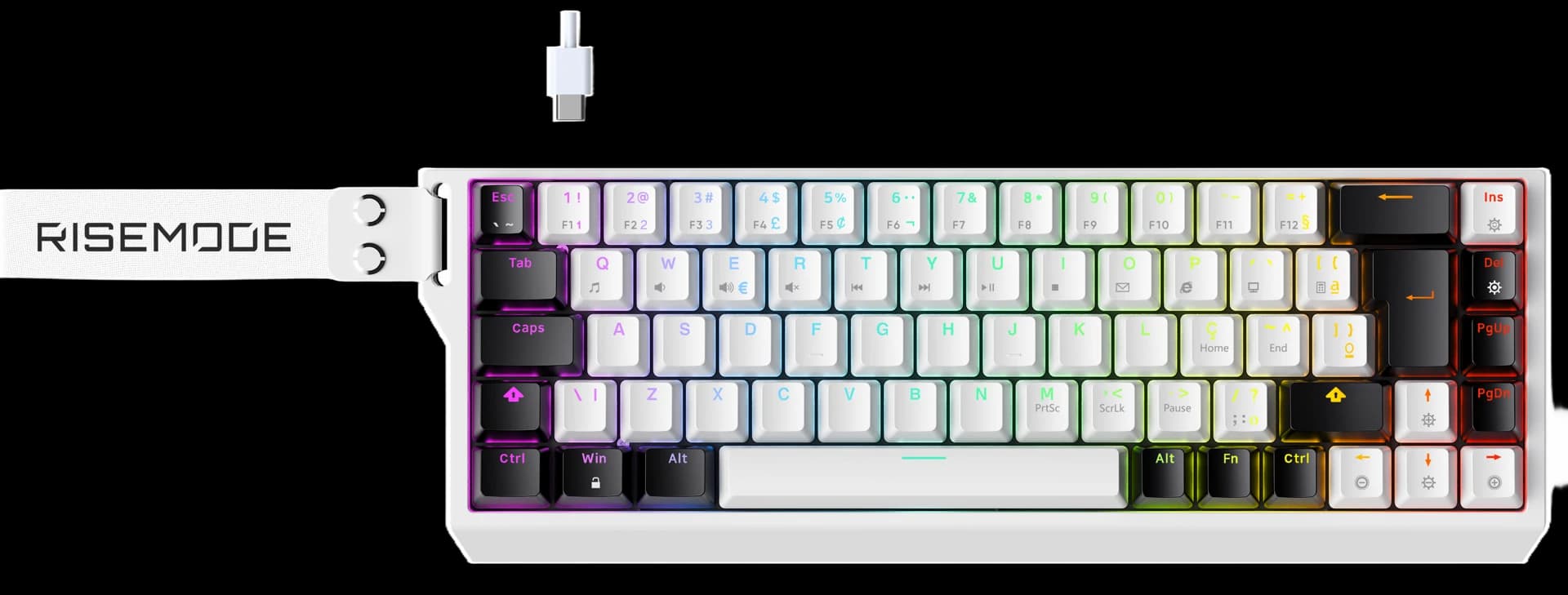 TECLADO MAGNÉTICO GAMER GM1 PRO ARGB WHITE