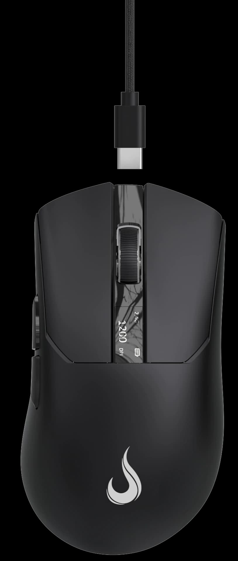 MOUSE GAMER GHOST DISPLAY BLACK